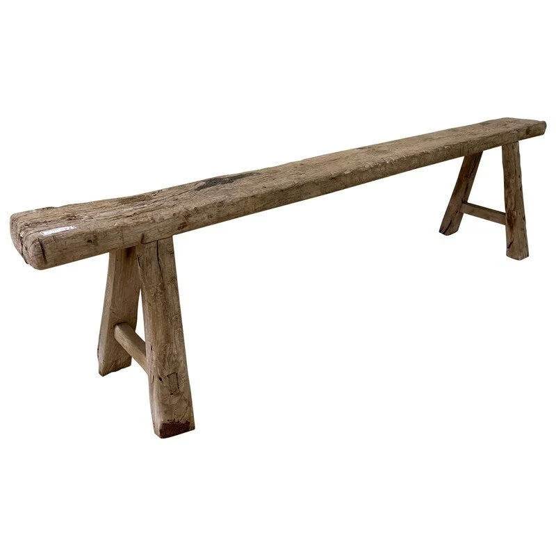 Vintage Noodle Bench Weathered Natural (size and finish vary)