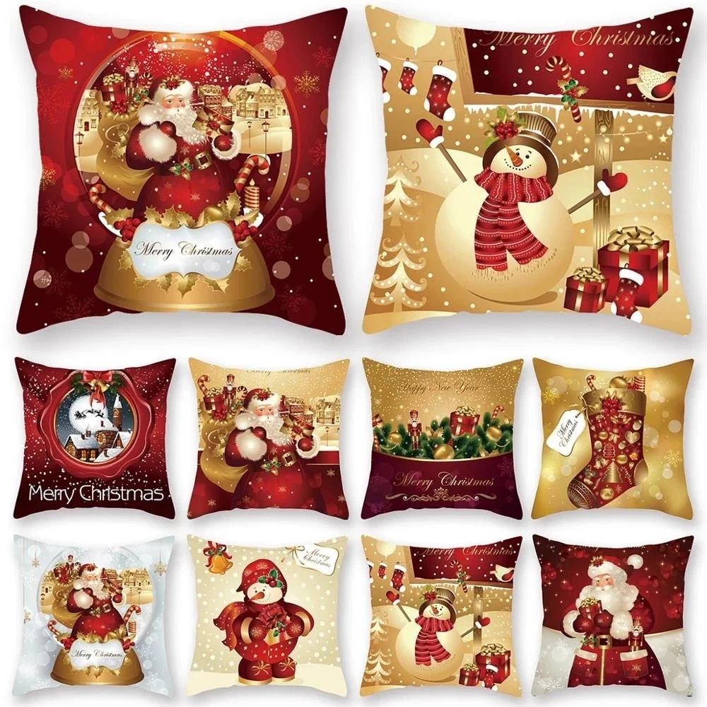 HULIANFU Santa pillowcase Happy New Year 2026  Xmas Gifts  Christmas Decor For Home Merry Christmas Ornament Navidad Natal Xmas Gifts - Deanwangkt