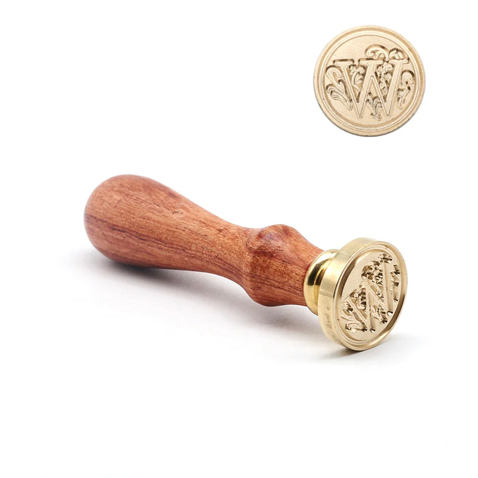 HULIANFU Retro Wood Stamp Classic 26 Letter A-z Alphabet Initial Sealing Wax Seal Stamp Ancient Seal Post Decorative Antique Stamp Gifts - Deanwangkt