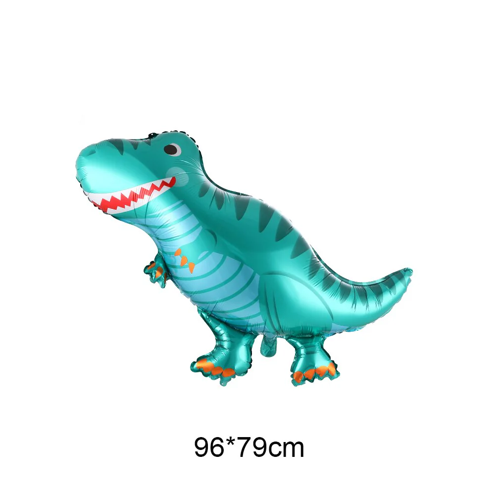 HULIANFU Large 4D Walking Dinosaur Foil Balloons Jungle Animal Boys Birthday Party Decors Jurassic  Standind Dragon Kids Toys Air Globos - Deanwangkt