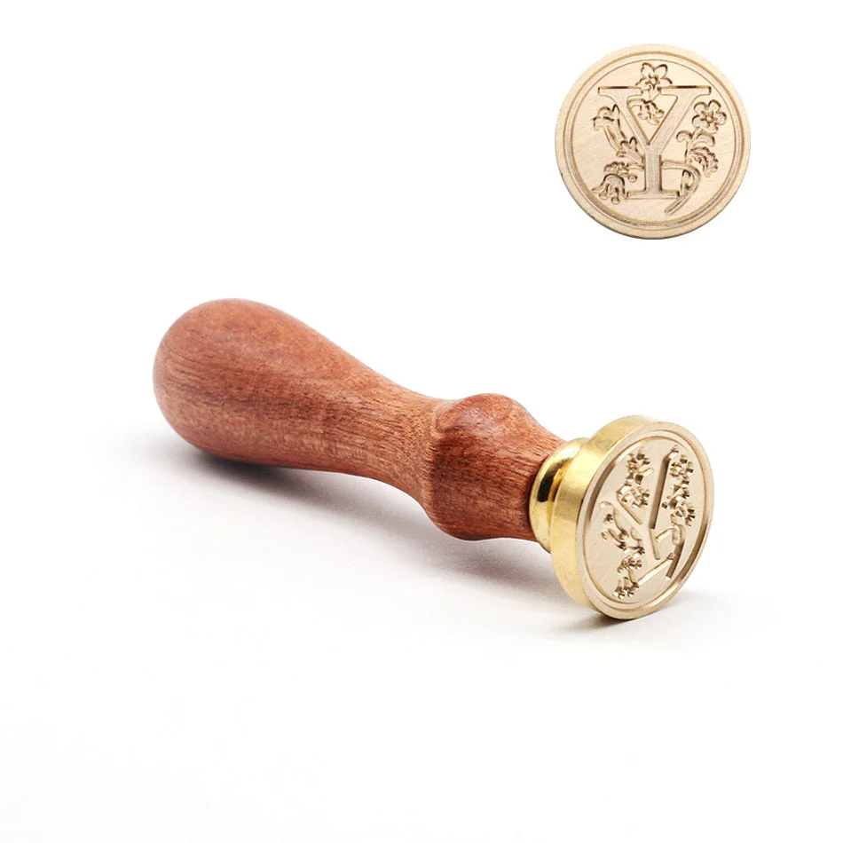 HULIANFU Retro Wood Stamp Classic 26 Letter A-z Alphabet Initial Sealing Wax Seal Stamp Ancient Seal Post Decorative Antique Stamp Gifts - Deanwangkt