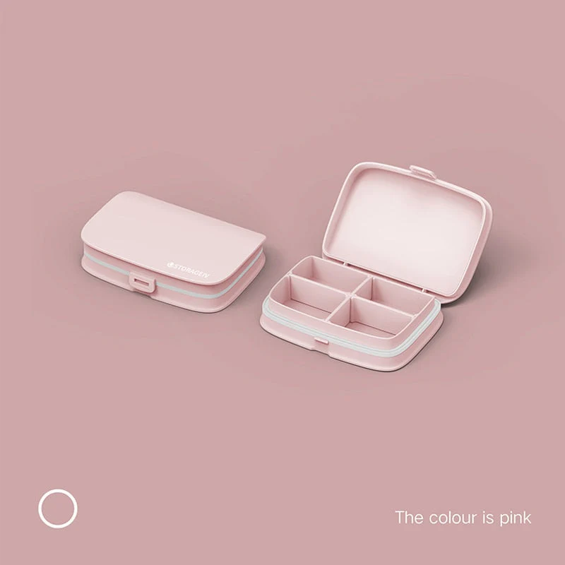 HULIANFU Pill Box Wheat Sealed 8 Grids Pill Container Organizer Health Care Drug Travel Divider 7 Day Pill Storage Bag Travel Pill Cases - Deanwangkt