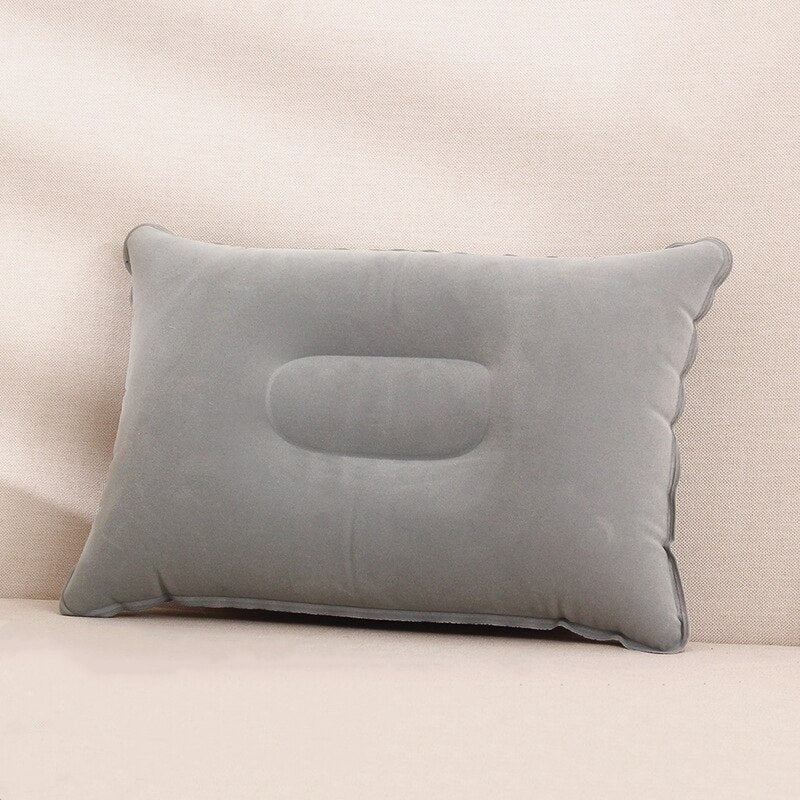 HULIANFU Portable Ultralight Inflatable PVC Nylon Air Pillows Camping Sleep Cushion Travel Hiking Beach Car Plane Head Rest Camp Gears - Deanwangkt