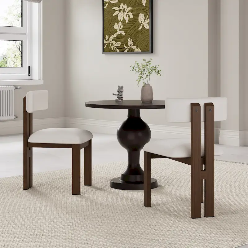 Astura Upholstered Dining Chairs, Iron Frame, Set of 2 by Christopher Knight Home