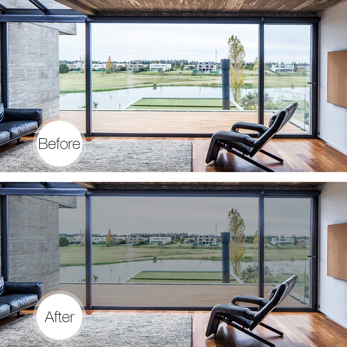HULIANFU Multi-size One Way Mirror Window Film Privacy Sun Blocking Glass Sticker Heat Control Reflective Film Self Adhesive Window Tint - Deanwangkt