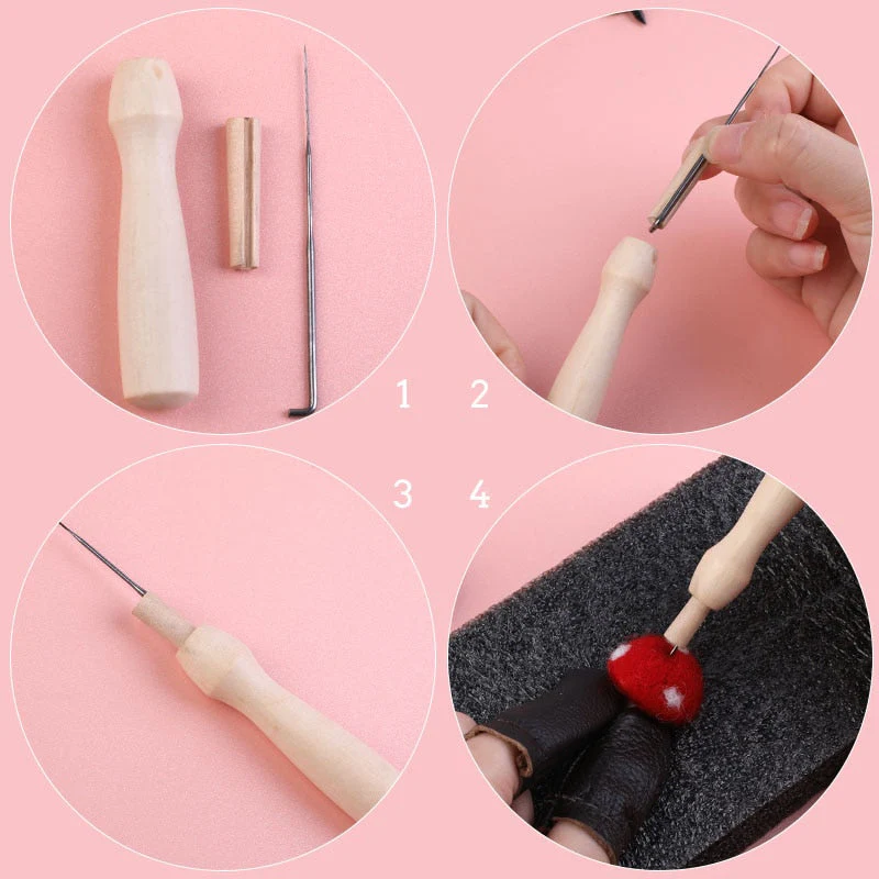 HULIANFU LMDZ 72 Colors Wool Felting Kit Needle Felting Tools DIY Handle Wool Felt Toys Making Fabric Materials Handcraft For Beginners - Deanwangkt