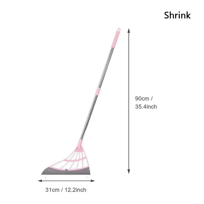 HULIANFU Magic Broom Rubber Hand Push Sweeper Floor Wiper Squeegee for Floor Cleaning Floor Squeegee Sweeping Brush Pet Hair Broom - Deanwangkt