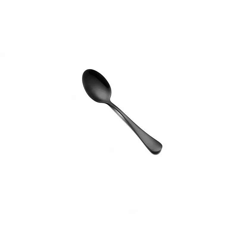 HULIANFU Spklifey Black Dinnerware Set Cutlery Stainless Steel Black Cutlery Set Rainbow Dinner Tableware Wedding Silverware Set - Deanwangkt