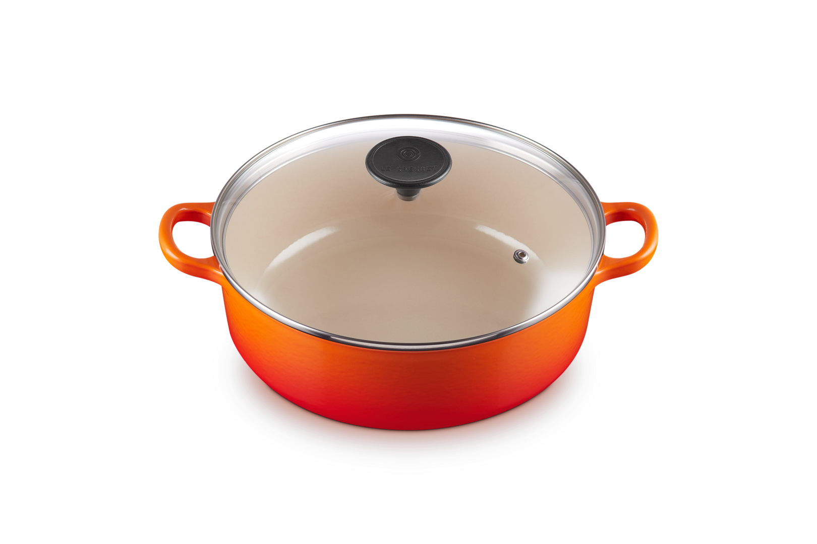 Cast Iron Risotto Pot with Glass Lid and Phenolic Knob