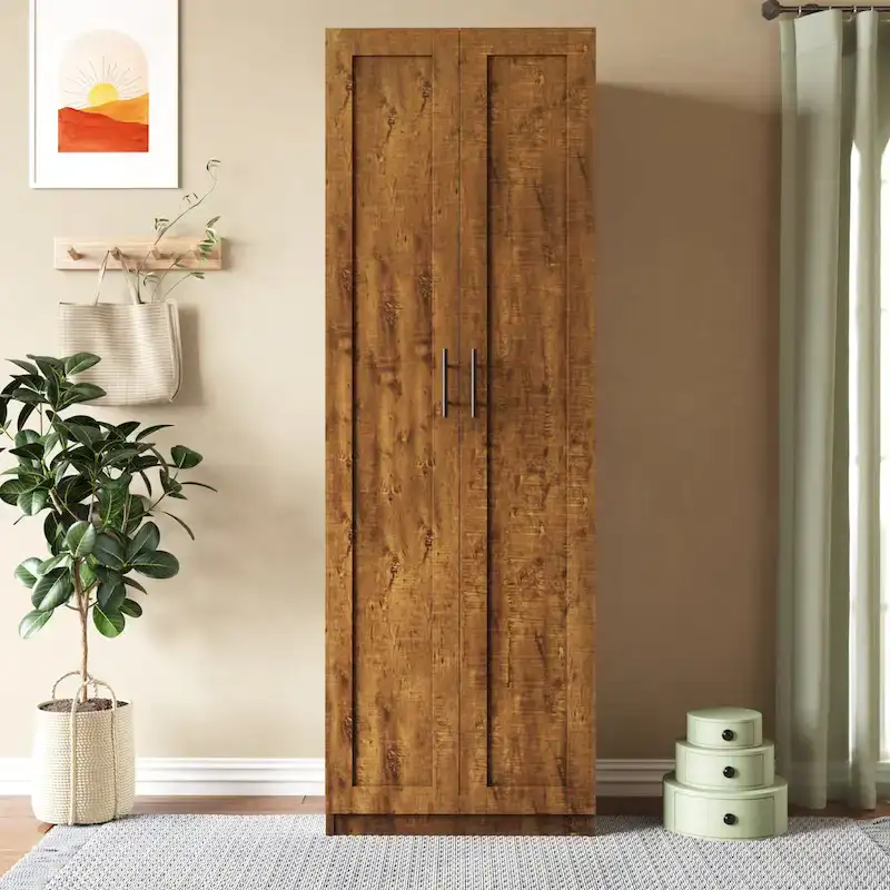 High Wardrobe/Armoires with 3 Shelves