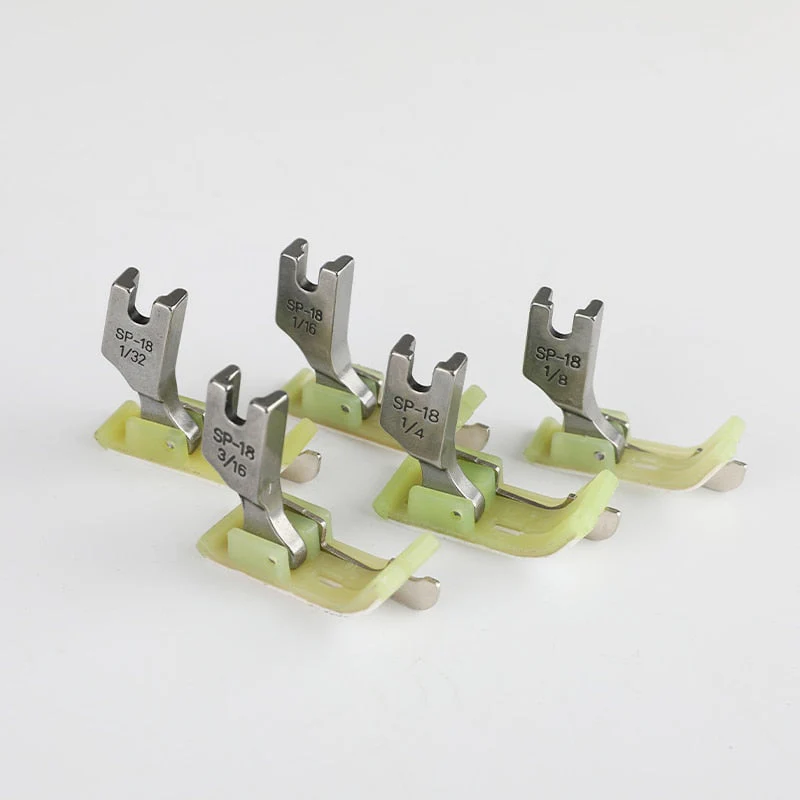 HULIANFU SP-18 Left and Right Side Stop Plastic Presser Foot Flat Plastic Presser Foot with Knife Open Thread Tangent Presser Foot - Deanwangkt