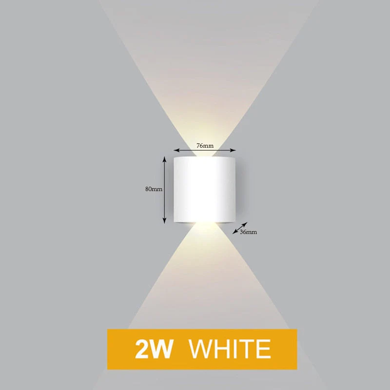 HULIANFU Led Wall Lamp Aluminum Outdoor IP65 Waterproof Up Down Wall Light For Home Stair Bedroom Bedside Bathroom Corridor Lighting - Deanwangkt