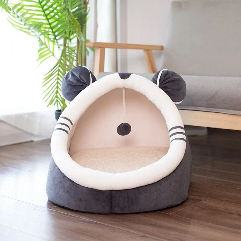 HULIANFU Warm Cozy Pet Bed Dog & Cat Beds House Winter Sleeping Bag Portable Indoor Nest Puppies Tent with Removable Cushion Collapsible - Deanwangkt