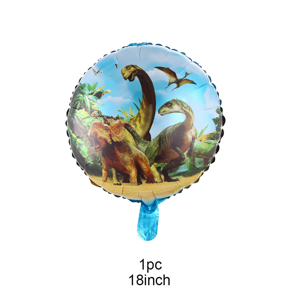 HULIANFU Large 4D Walking Dinosaur Foil Balloons Jungle Animal Boys Birthday Party Decors Jurassic  Standind Dragon Kids Toys Air Globos - Deanwangkt