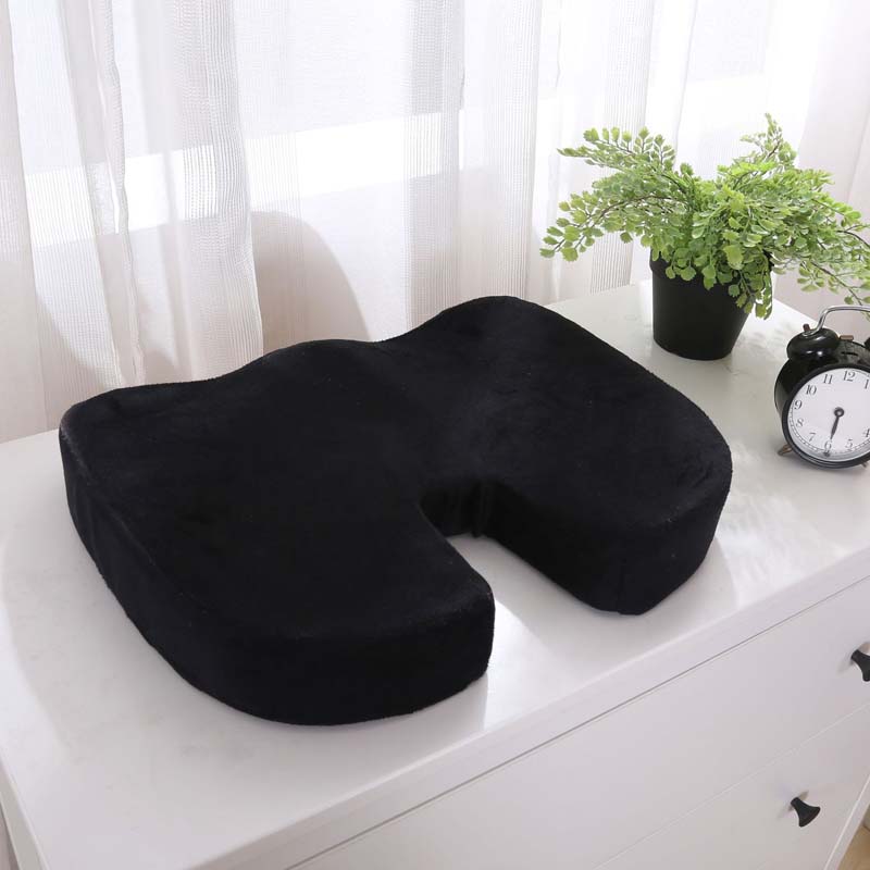HULIANFU Orthopedic Booster Seat Cushion Memory Foam Chair Massage Pad Office Back-rest Pad Driver Pilot Headrest - Deanwangkt