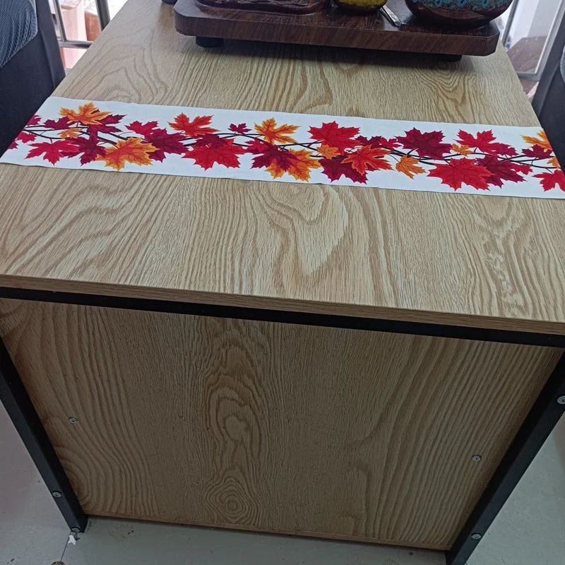 HULIANFU Thanksgiving Table Runner Pumpkin Maple Leaves Halloween Kitchen Dining Table Decoration Christmas For Outdoor Home Party Decor - Deanwangkt