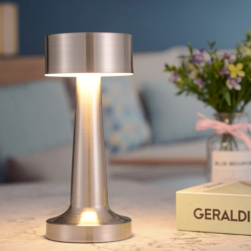 HULIANFU Retro Bar Coffee Table Lamp LED Desktop Night Light Rechargeable Touch Sensor Wireless Restaurant Bedroom Decor Lighting Fixture - Deanwangkt