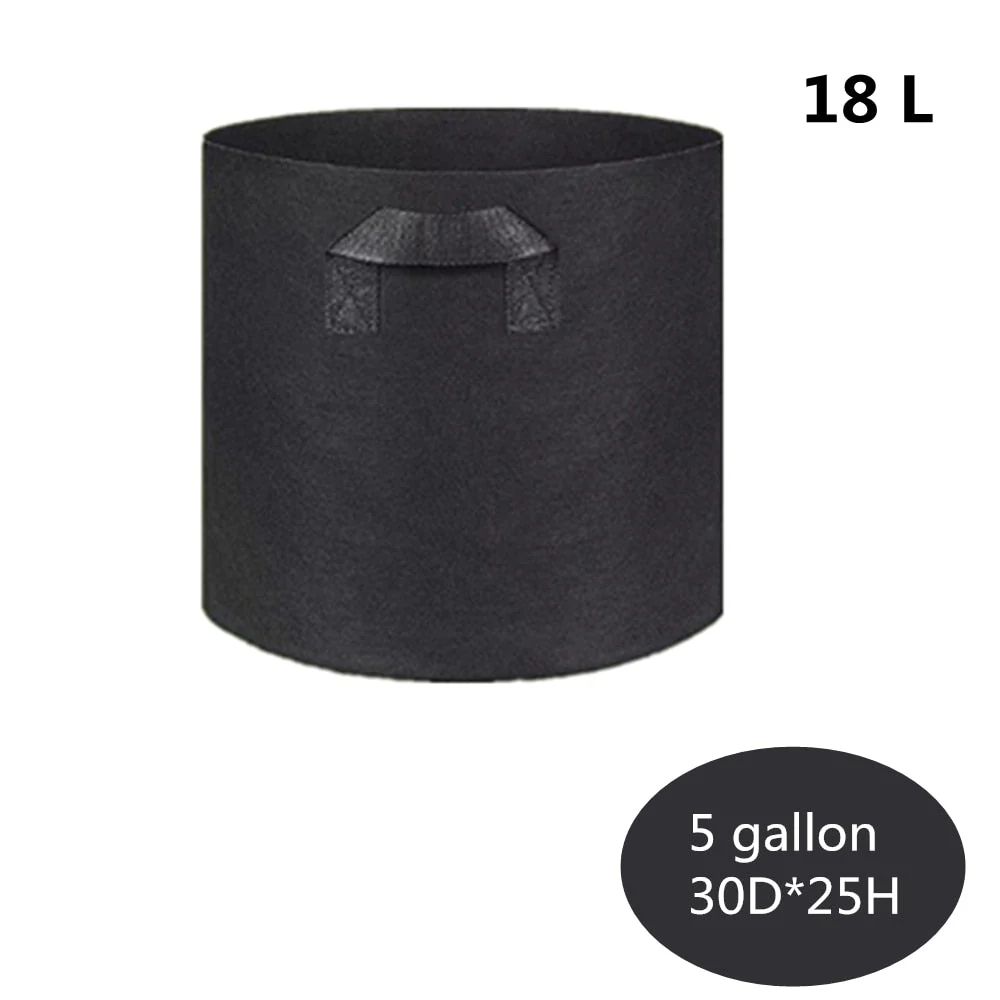 HULIANFU Planting Bag Black/Grey Potato Fabric Vegetable Seedling  growing pot garden tools 1-15 Gallon Eco-Friendly Grow bag - Deanwangkt