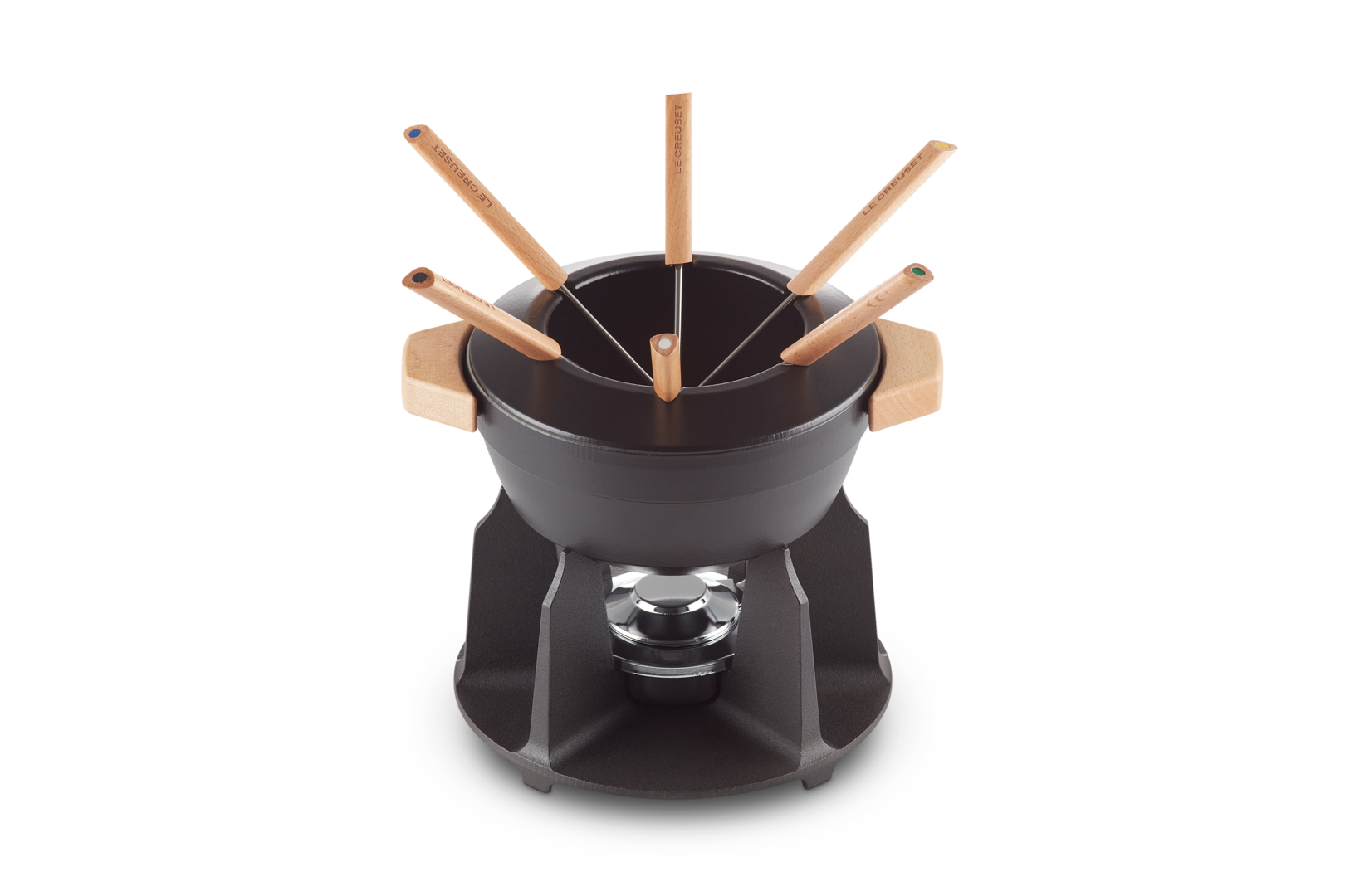 Cast Iron Fondue Set de Luxe