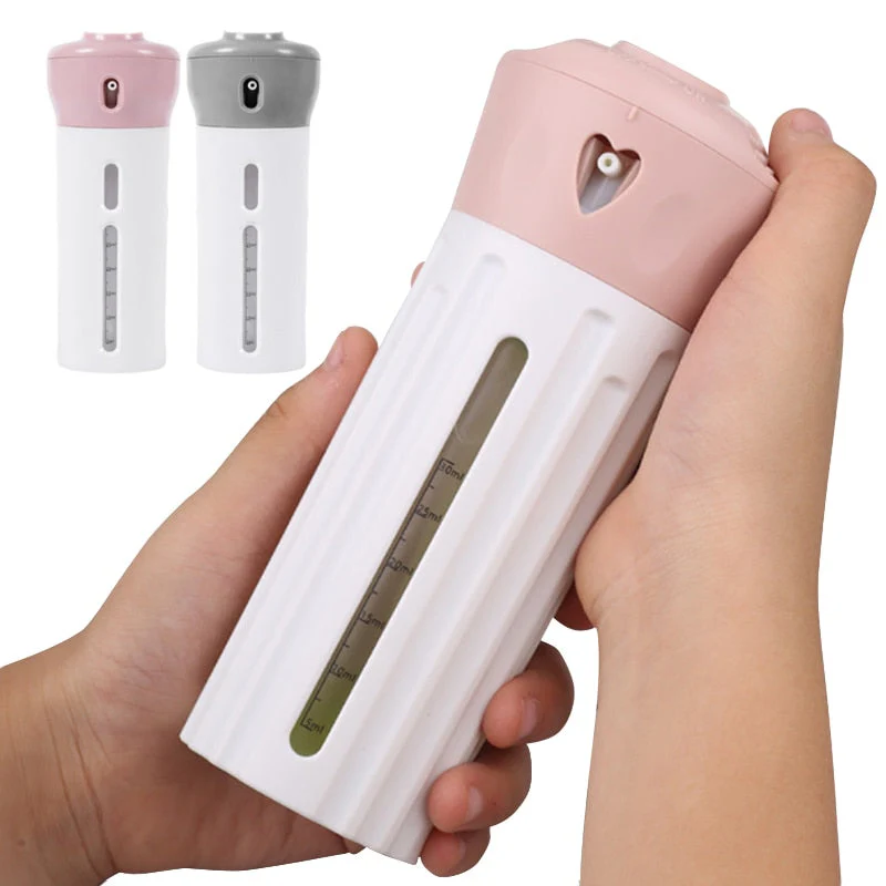 HULIANFU Travel Dispenser 4-In-1 Travel Bottles Leak Proof Toiletries Sub-bottle Refillable Shower Gel Soap Empty Container Kit - Deanwangkt