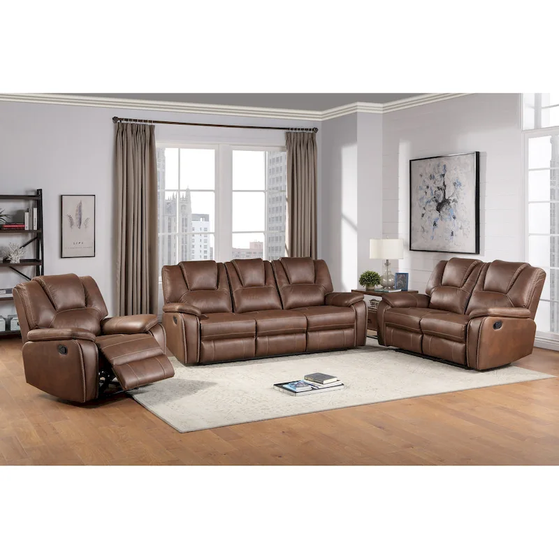 Kameryn Faux Leather Manual Reclining Loveseat