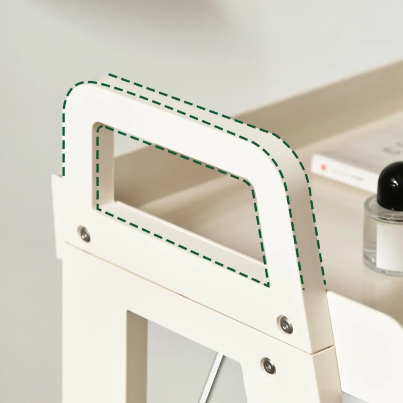 Modern Milky White Four Legs Acrylic Sofa End Table