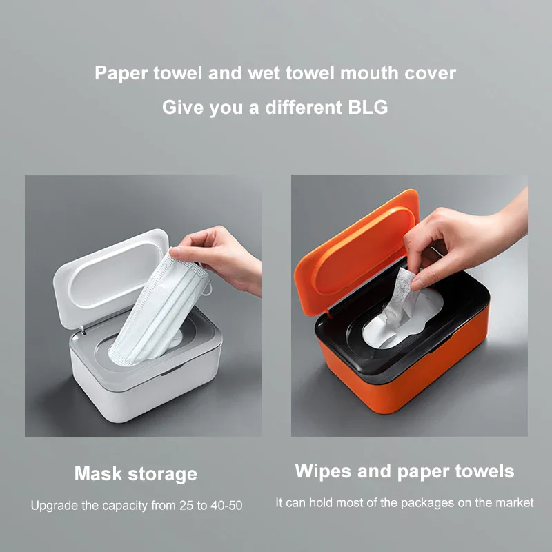 HULIANFU New   Plastic Tissue Box With Lid Wet Tissue Holder Baby Wipes Paper Storage Box Paper Towel Dispenser Home Napkin Organizer - Deanwangkt