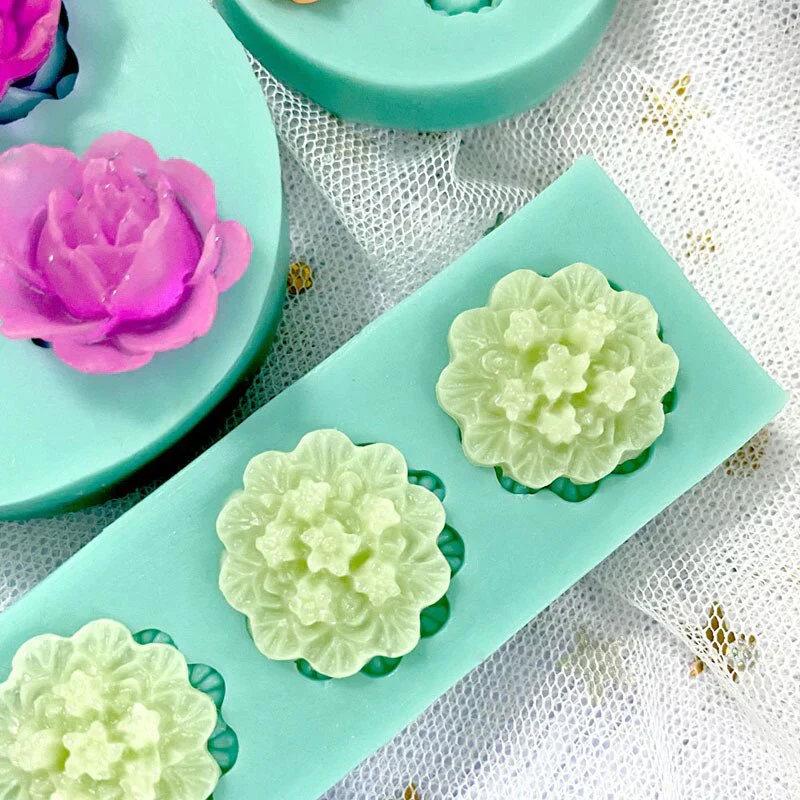 HULIANFU New Mini Flowers Series Silicone Mold DIY Handmade Fondant Cake Baking Chocolate Sugar Cake Tool Resin Polymer Clay Making Mould - Deanwangkt