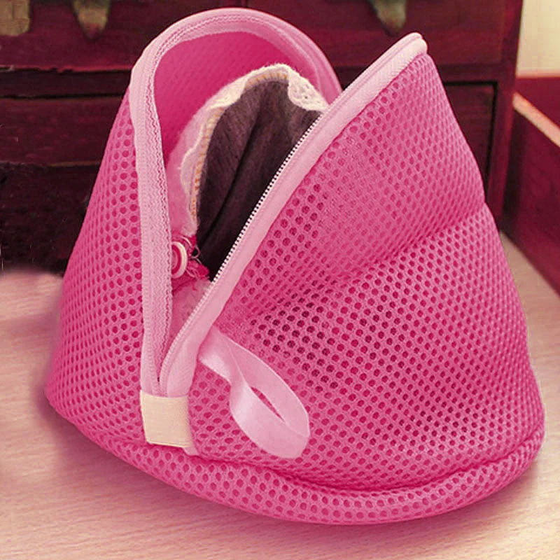 HULIANFU Triangle Bra Wash Laundry Bag Lady Women Bra Underwear Washing Machine Protection Net Mesh Bag Lingerie Hosiery Protect Mesh Bag - Deanwangkt