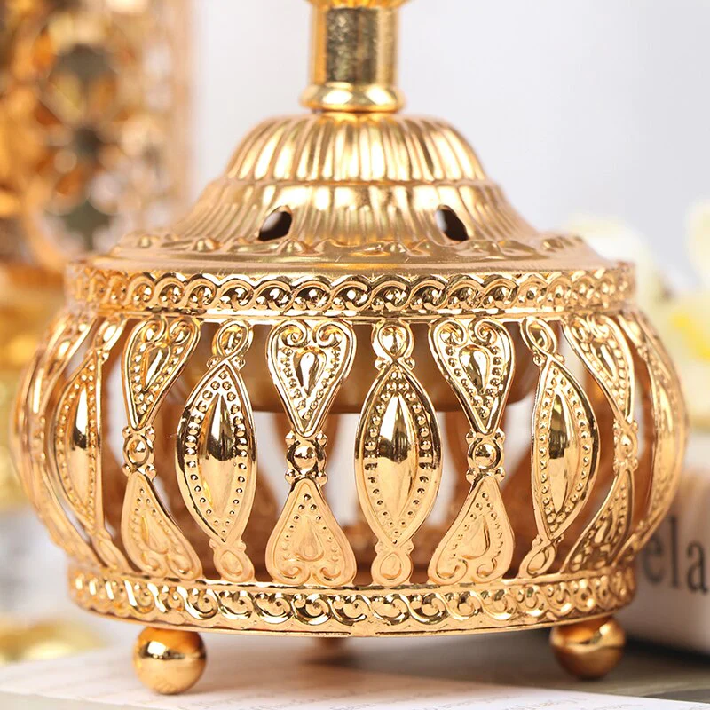 HULIANFU Middle East European Creative Lace Incense Burner Metal Craft Ornaments Incense Burner Spiritual Decor Incense Burner Arabic New - Deanwangkt