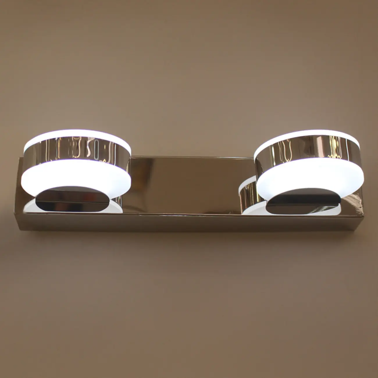 Modern Mini Silver LED Vanity Light for Bathroom Decor