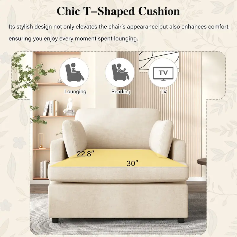 Naro Modern Fabric Accent Chair with Removable Cushion by Christopher Knight Home