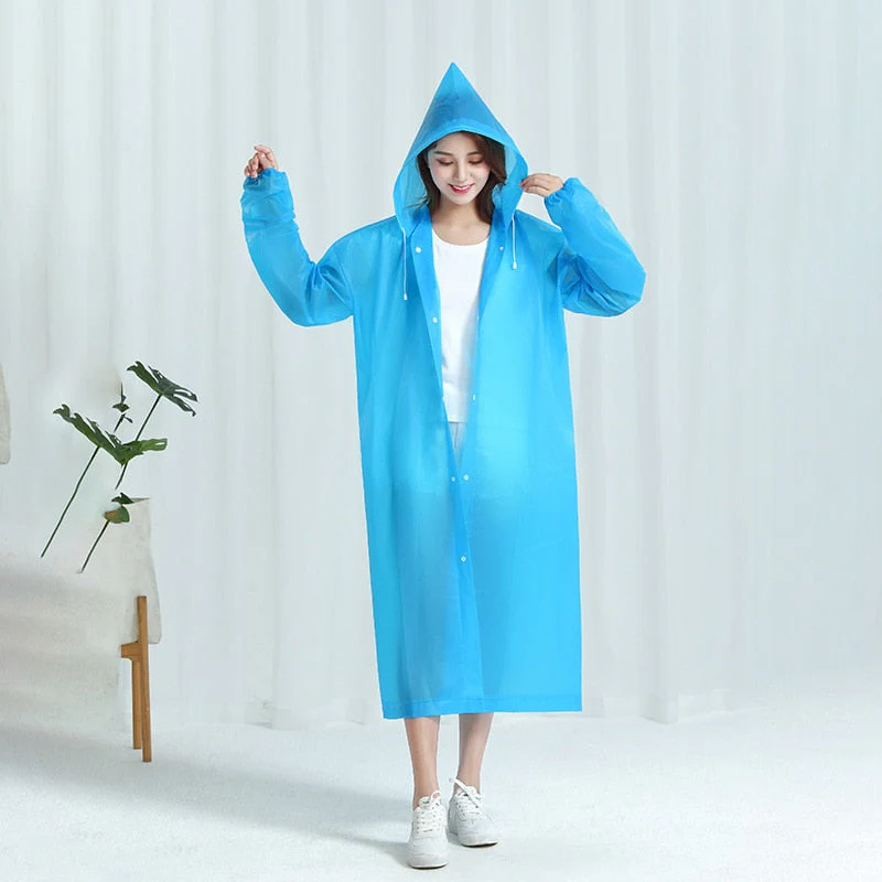 HULIANFU Reusable Thicken Women Men Rain Coat Waterproof Jacket Poncho Cloak Hood Hoodie Suit Raincoat For Tourism Fishing Cycling Hiking - Deanwangkt