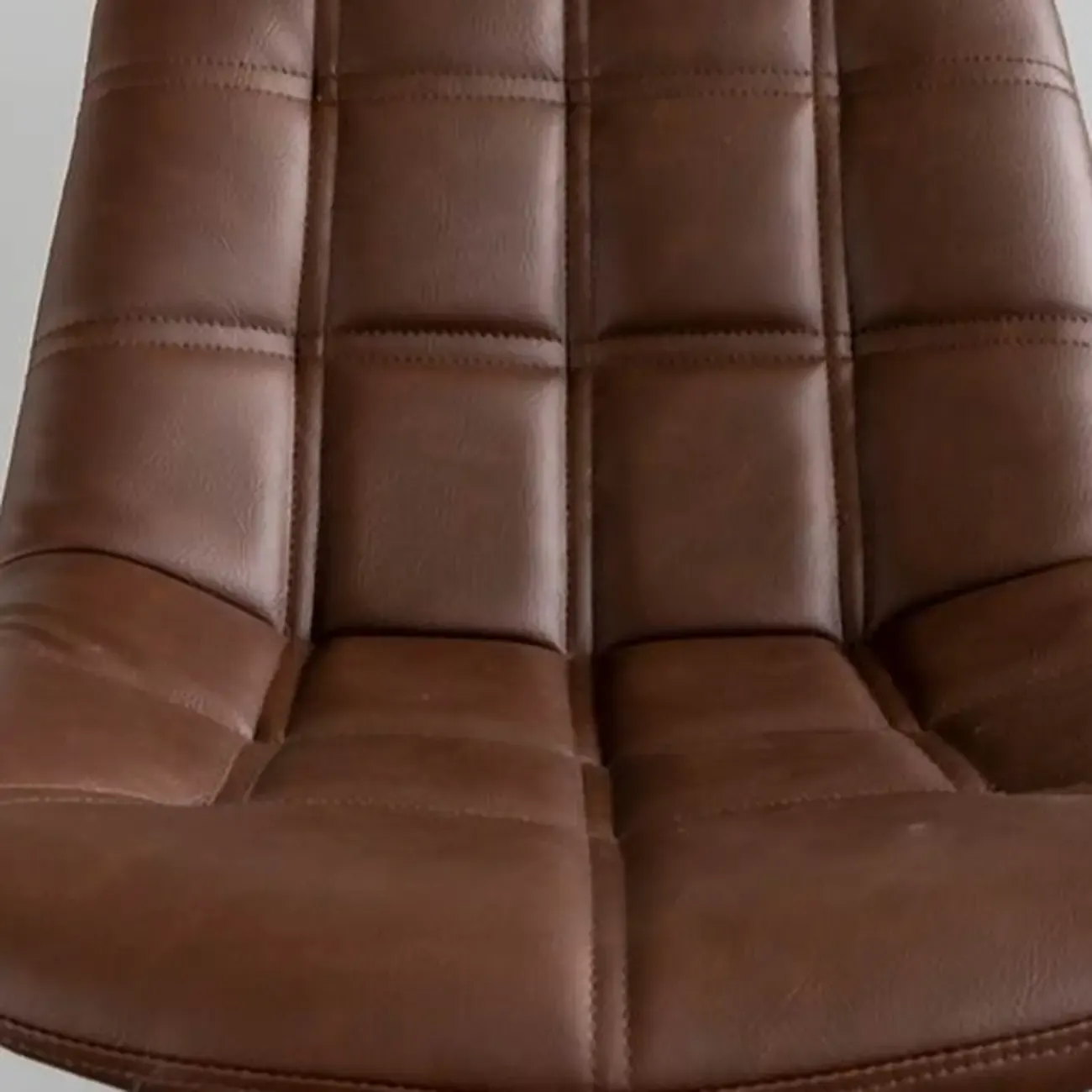 Glam Faux Leather Swivel Adjustable Bar Stools