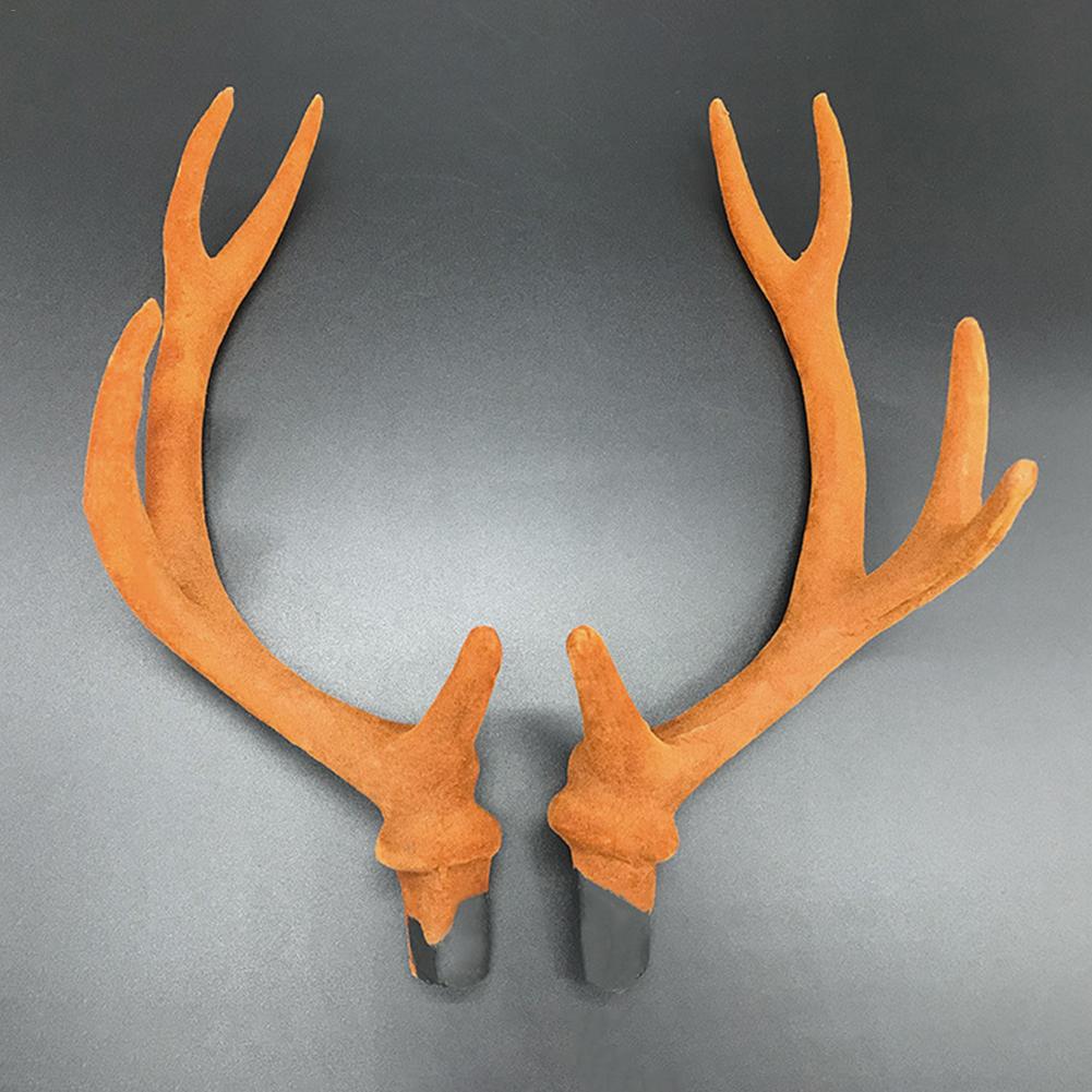 HULIANFU 2026  Christmas Simulation Antlers Headwear Brown Deer Horns Hair Band Headband Goth Halloween Cosplay Accessories Headdress - Deanwangkt
