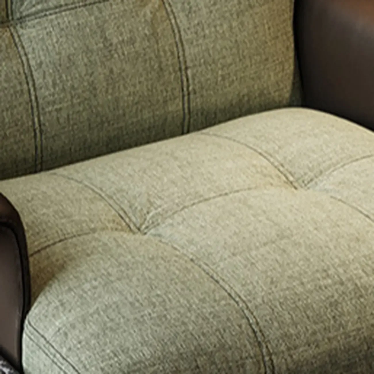 Modern Wingback Armrest Accent Chair Cotton Linen Fabric