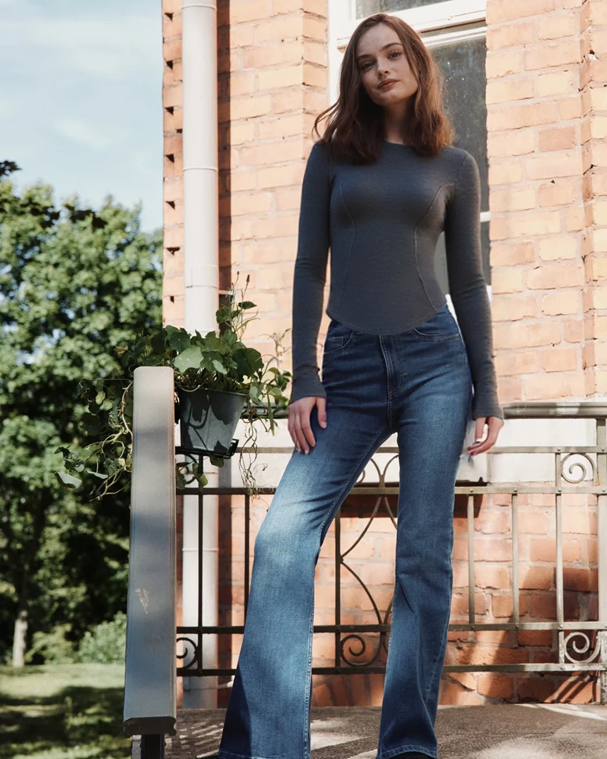 Fall/Winter Curve-enhancing Lyocell Tencel Slim-Fit Outerwear Base Layer Thermal Women's Long-Sleeve Top