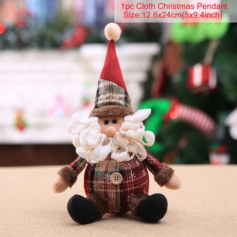 HULIANFU Santa Claus Christmas Doll Merry Christmas Decorations for Home Elk Christmas Ornaments Xmas Tree Decor  Navidad Natal Gifts - Deanwangkt