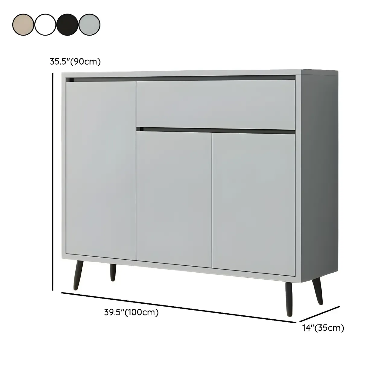 Modern Wooden Sideboard with Multi-Drawers and Cabinets