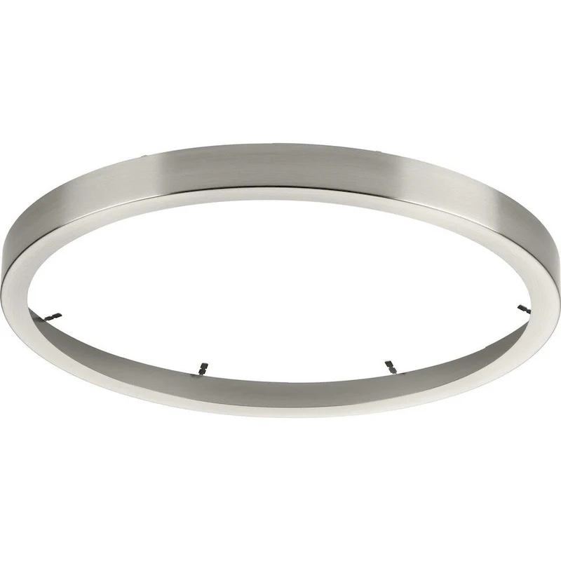 Everlume Collection Brushed Nickel 14  Edgelit Round Trim Ring - 14.410  x 14.410  x 1.570