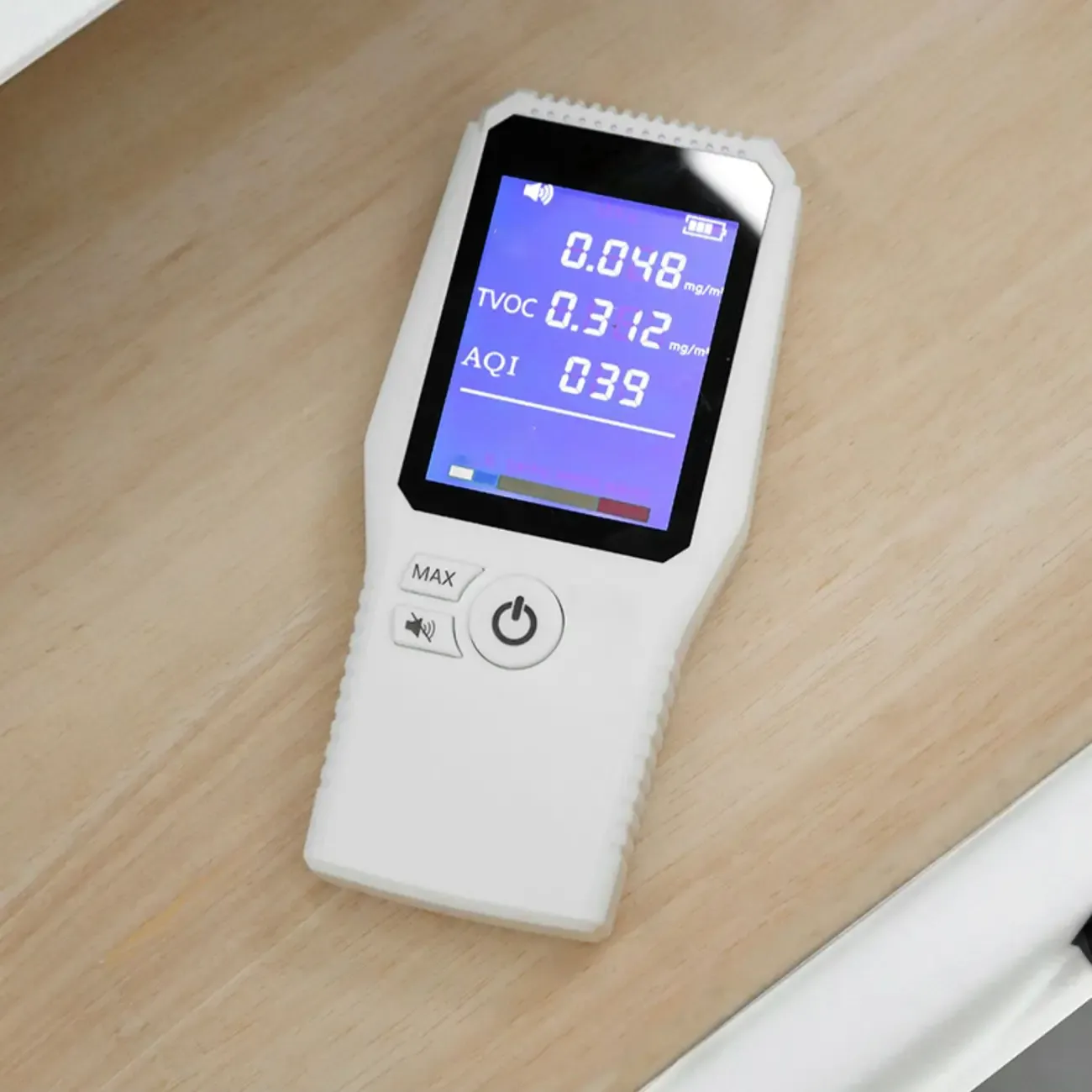 Modern Faux Leather Round Bedside Table with Two Drawers in Grey