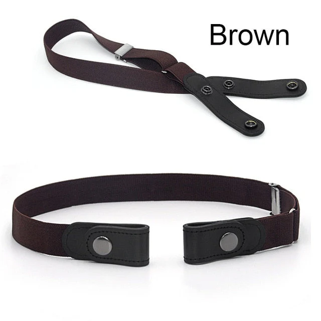 No Buckle Stretch Belt Buckless Belt Invisible Elastic Waist Belt Unisex for Jeans Pants, For Women Men - Deanwangkt