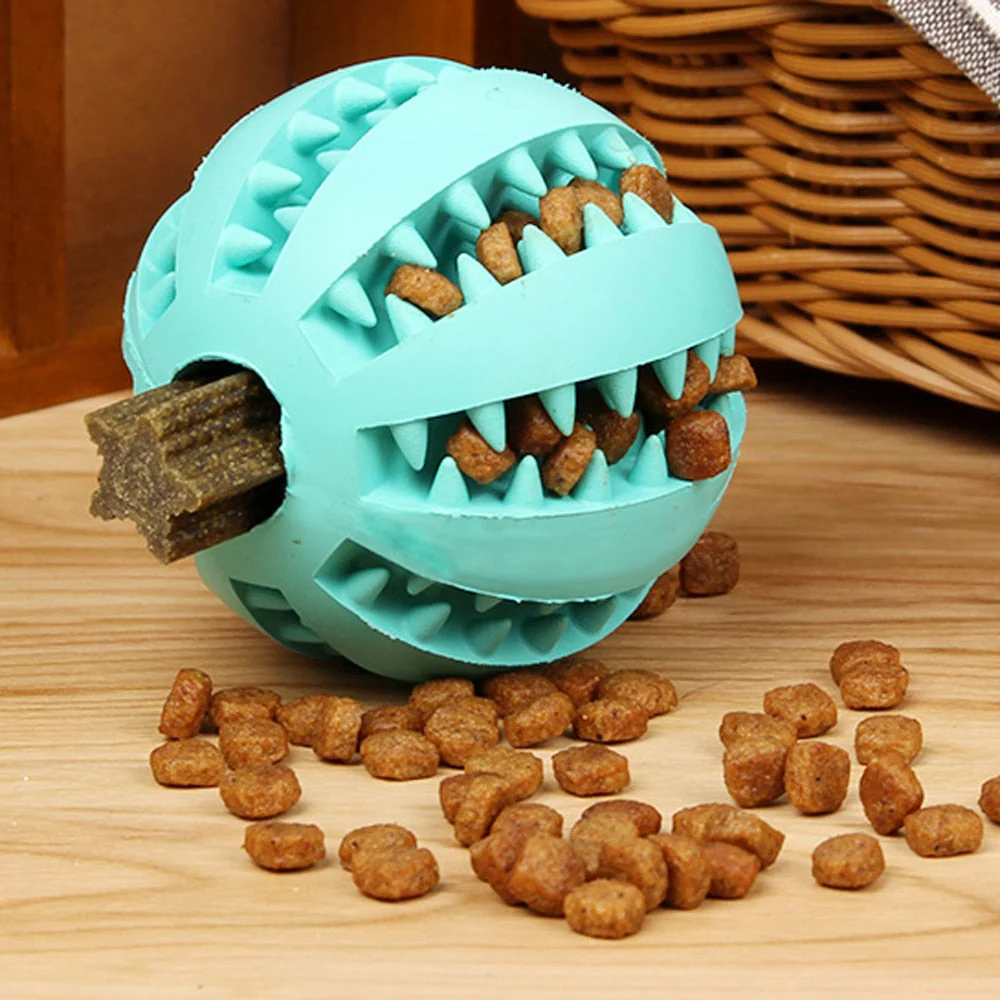 HULIANFU Toys for Dogs Rubber Dog Ball For Puppy Funny Dog Toys For Pet Puppies Large Dogs Tooth Cleaning Snack Ball Toy For Pet Products - Deanwangkt
