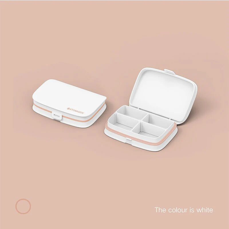 HULIANFU Pill Box Wheat Sealed 8 Grids Pill Container Organizer Health Care Drug Travel Divider 7 Day Pill Storage Bag Travel Pill Cases - Deanwangkt
