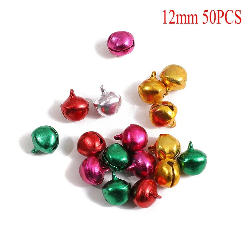 HULIANFU  Christmas Decoration Bells Iron Loose Beads Small for Festival Party Decoration Christmas Tree Decoration DIY Crafts Accessories - Deanwangkt