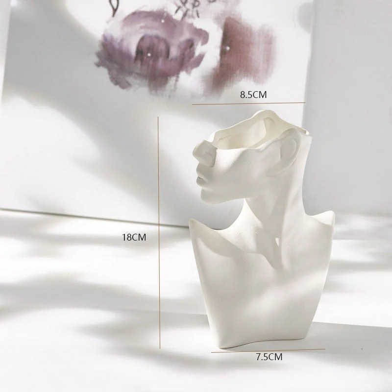 HULIANFU Vase Home Decor Room Decoration Ceramic Vases Desktop Art Sculpture Flower Arrangement Wedding Decoration Flower Pot Furnishings - Deanwangkt