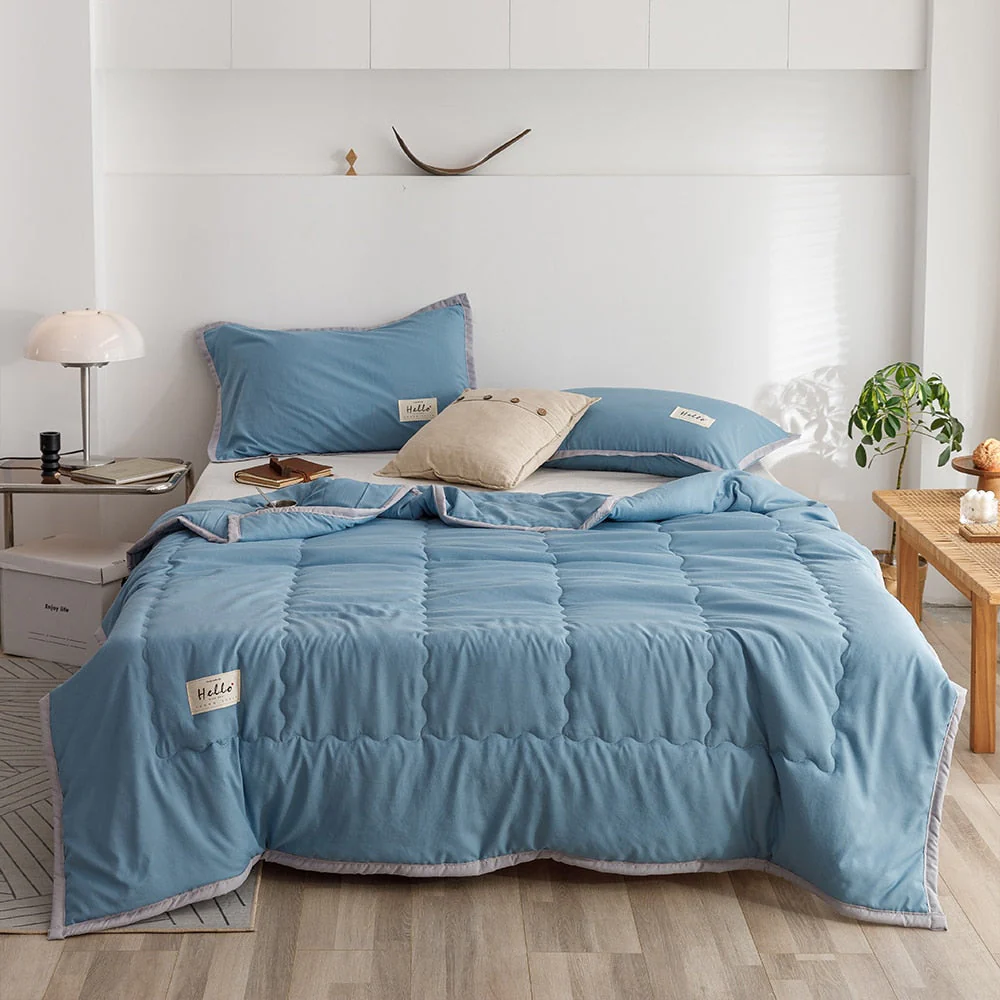 HULIANFU   YanYangTian Summer bedspread quilted blankets Air conditioning quilt bed linen for single bed Couple bed quilt 150 Single duvet - Deanwangkt