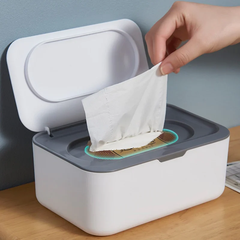 HULIANFU New   Plastic Tissue Box With Lid Wet Tissue Holder Baby Wipes Paper Storage Box Paper Towel Dispenser Home Napkin Organizer - Deanwangkt