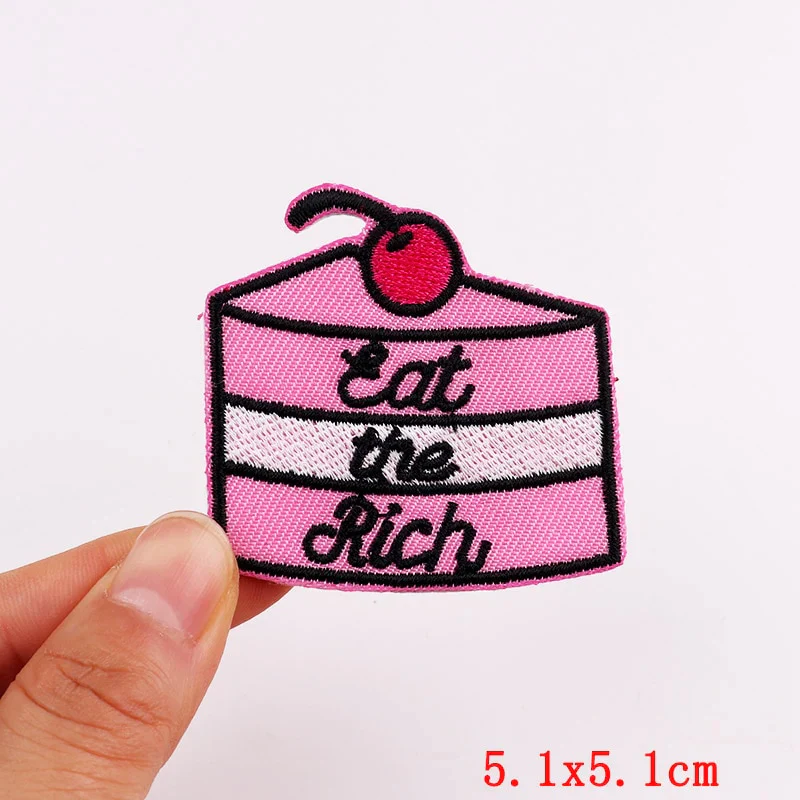 HULIANFU Mushroom Applique Embroidered Patches On Kids Clothes DIY Iron On Patches Cartoon Patches For Clothing Stickers Animal Badges - Deanwangkt