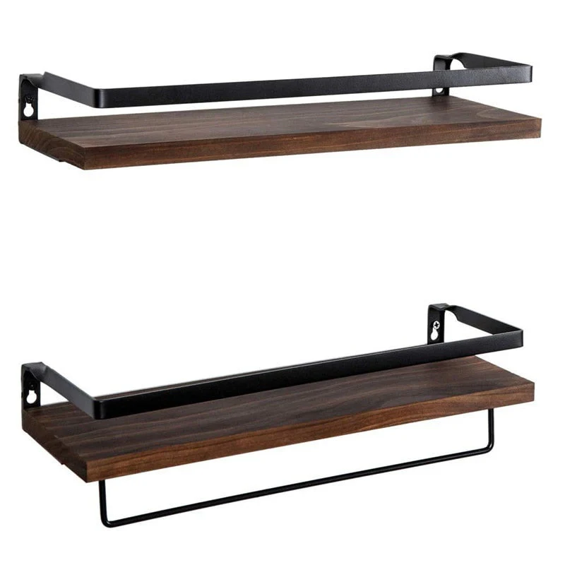 HULIANFU Wall Shelf Wood Floating Rack Wall Decoration Multifunction Storage Holder Shelf Rack Decorative For Kitchen/ Bedroom Frame - Deanwangkt